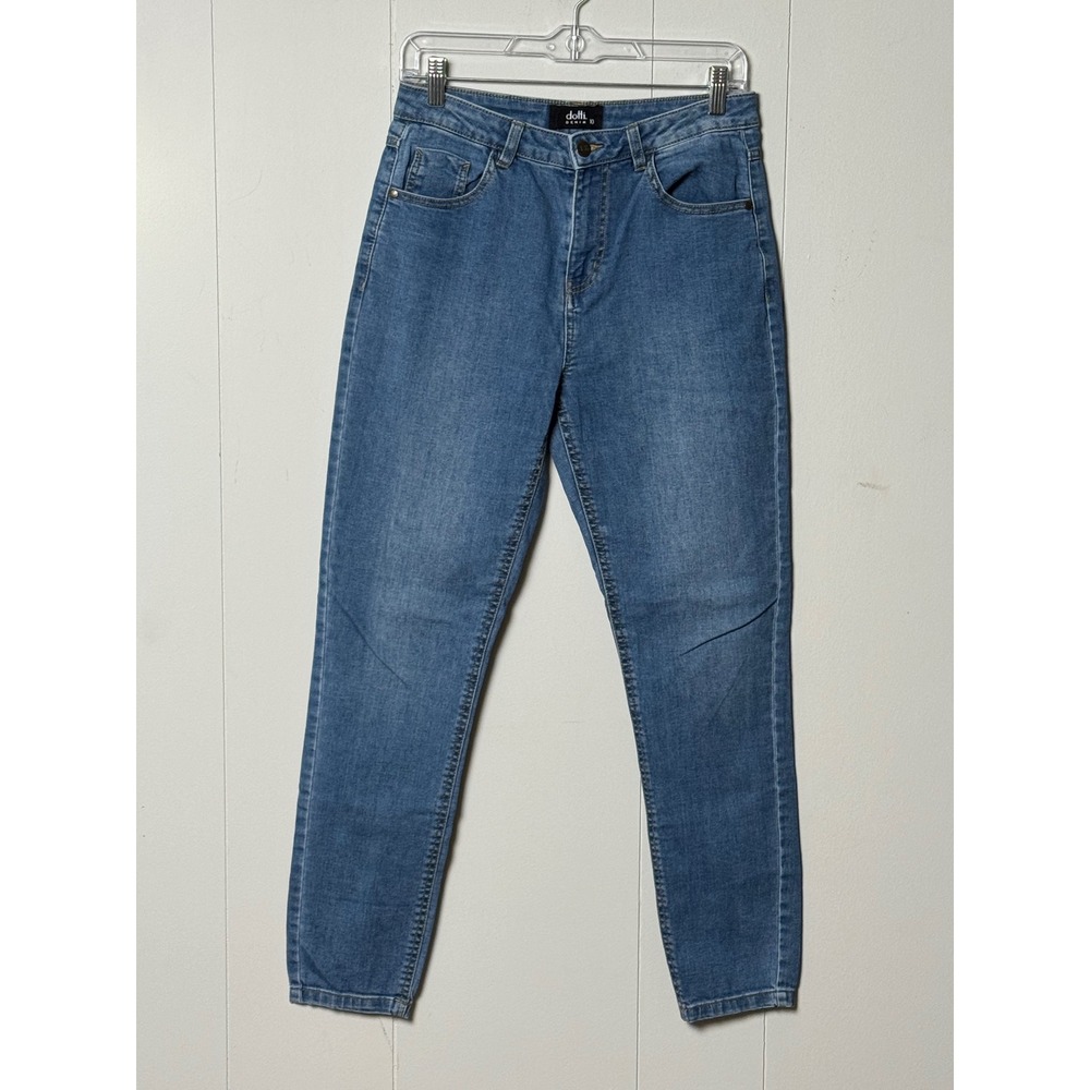 Dotti Denim Womens High Rise Cotton Blend Skinny Jeans Medium Wash Stretch Sz 10